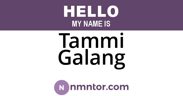 Tammi Galang