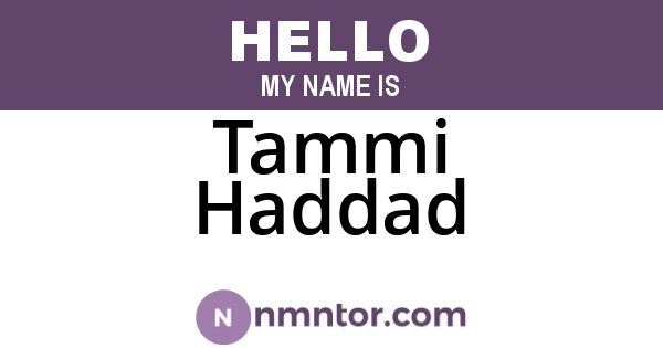Tammi Haddad