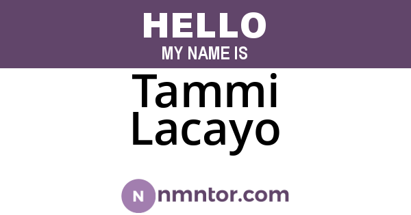 Tammi Lacayo