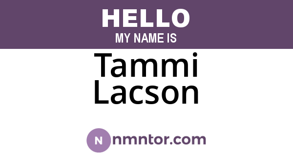 Tammi Lacson