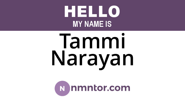 Tammi Narayan