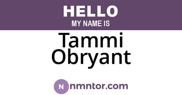 Tammi Obryant
