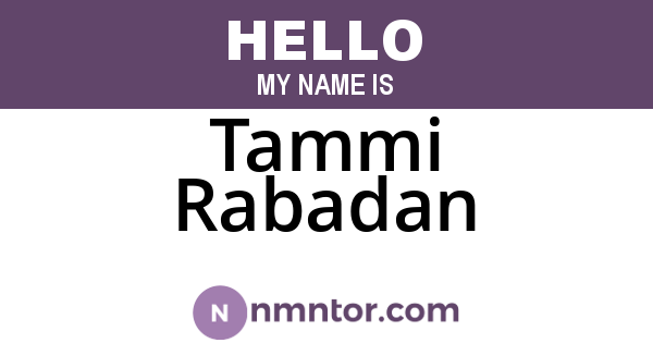 Tammi Rabadan