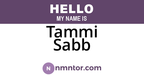Tammi Sabb