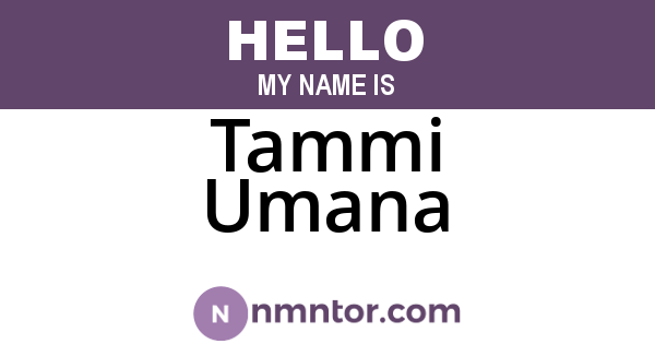 Tammi Umana