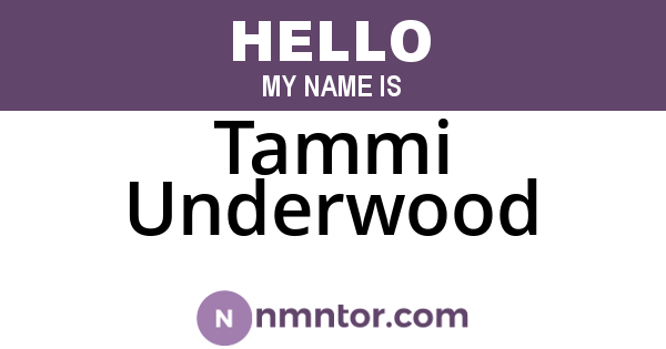 Tammi Underwood