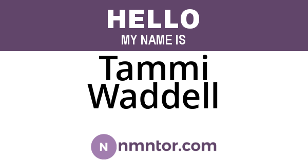 Tammi Waddell