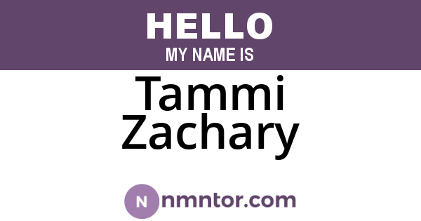 Tammi Zachary