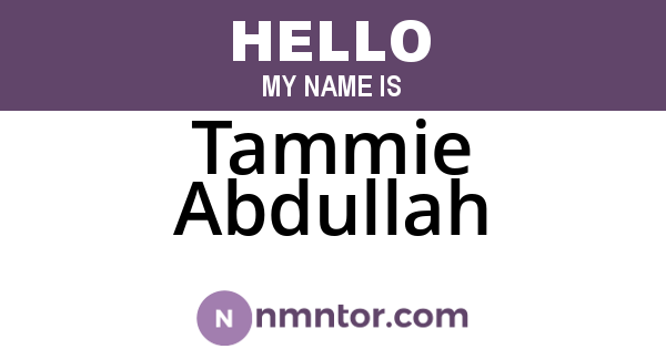 Tammie Abdullah