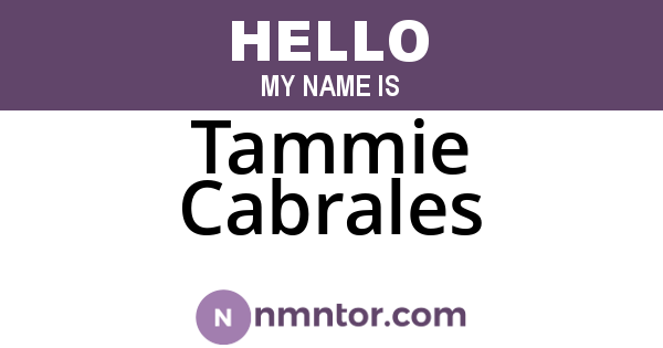 Tammie Cabrales