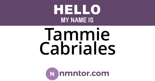 Tammie Cabriales