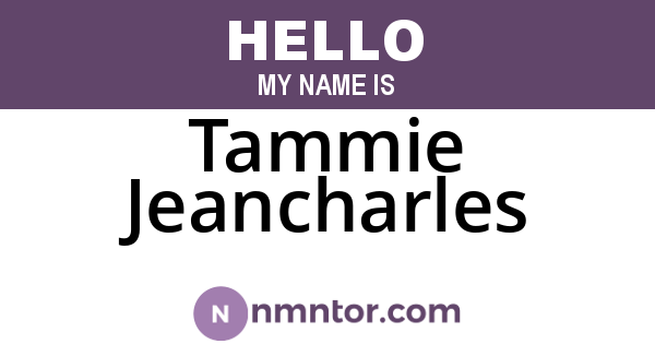 Tammie Jeancharles