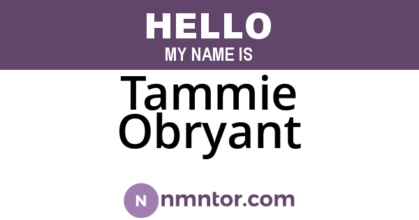 Tammie Obryant
