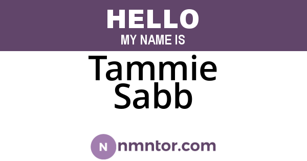 Tammie Sabb