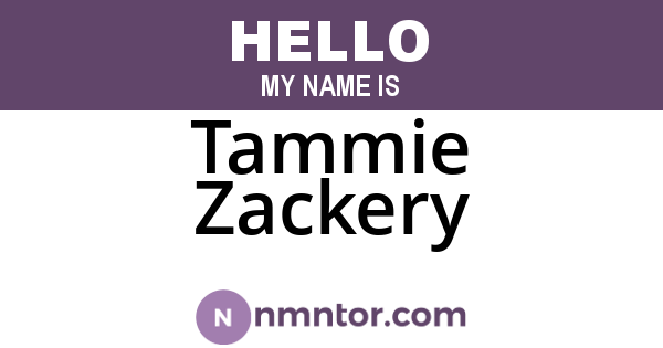 Tammie Zackery