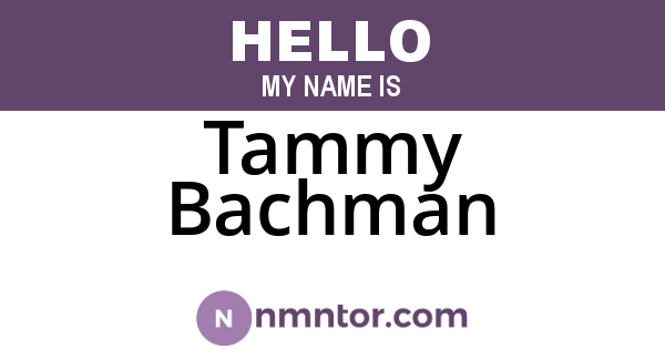 Tammy Bachman