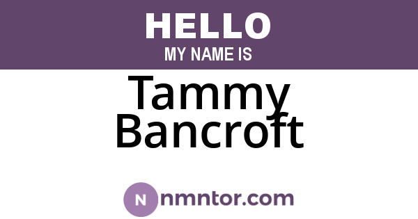 Tammy Bancroft