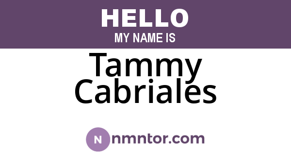 Tammy Cabriales