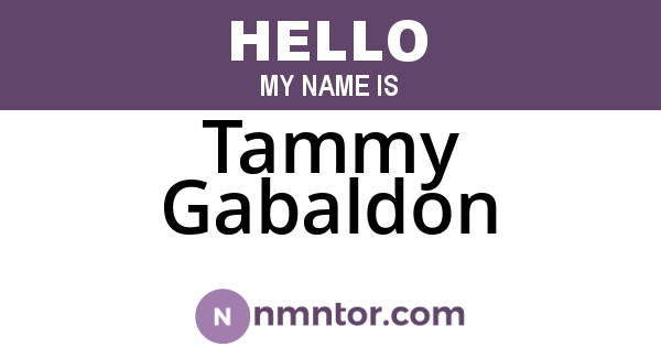 Tammy Gabaldon