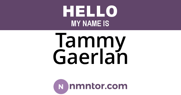 Tammy Gaerlan