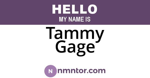 Tammy Gage