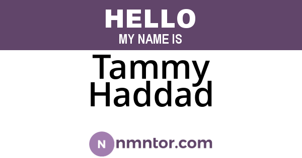 Tammy Haddad