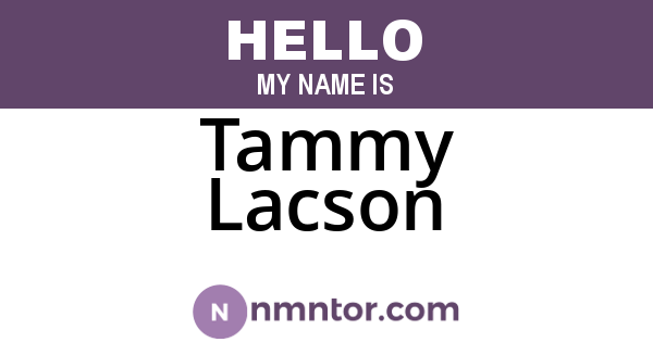 Tammy Lacson