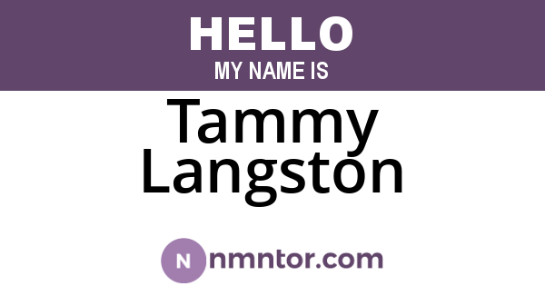 Tammy Langston