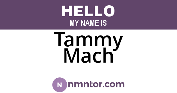 Tammy Mach