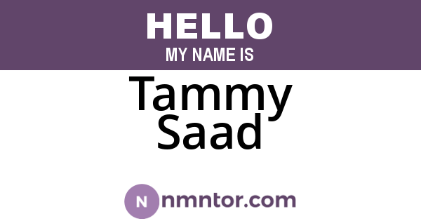 Tammy Saad