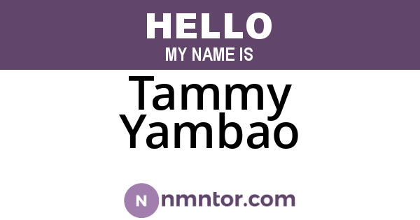 Tammy Yambao