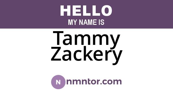 Tammy Zackery