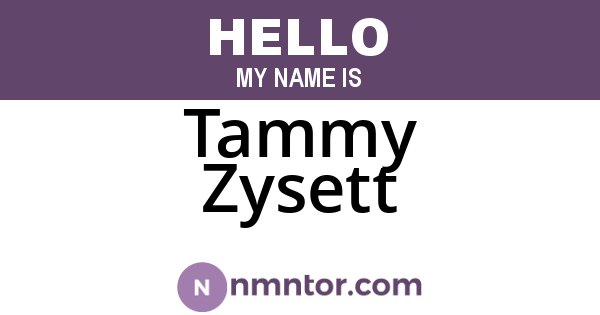 Tammy Zysett