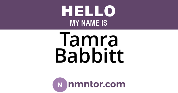 Tamra Babbitt