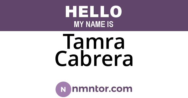 Tamra Cabrera