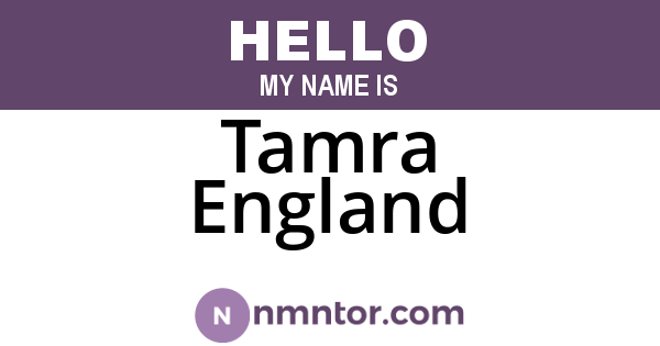 Tamra England