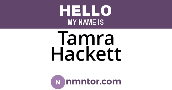 Tamra Hackett