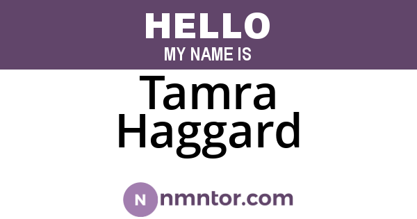 Tamra Haggard