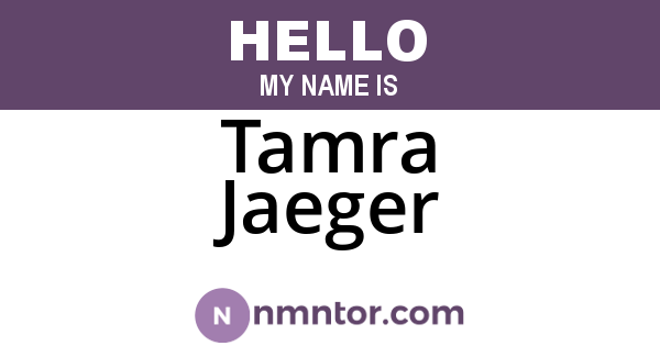 Tamra Jaeger