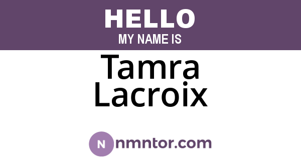 Tamra Lacroix