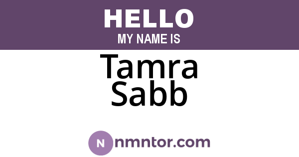 Tamra Sabb