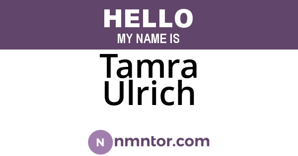 Tamra Ulrich