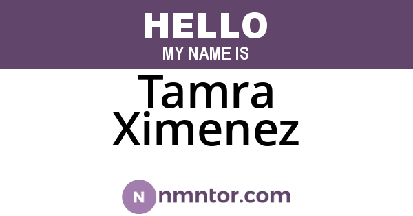 Tamra Ximenez