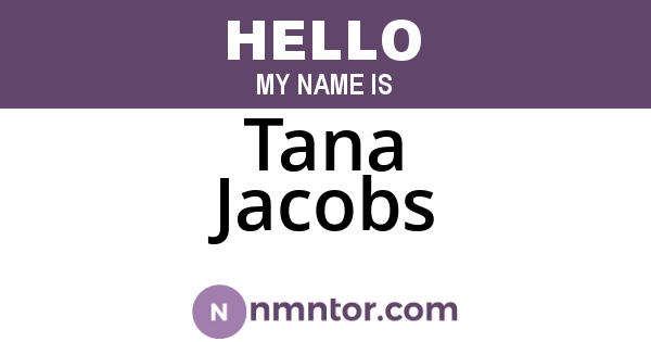 Tana Jacobs