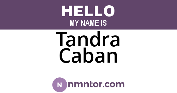 Tandra Caban