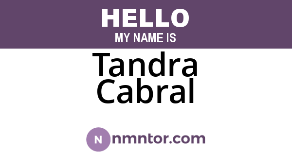 Tandra Cabral