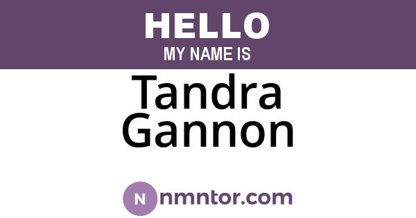 Tandra Gannon