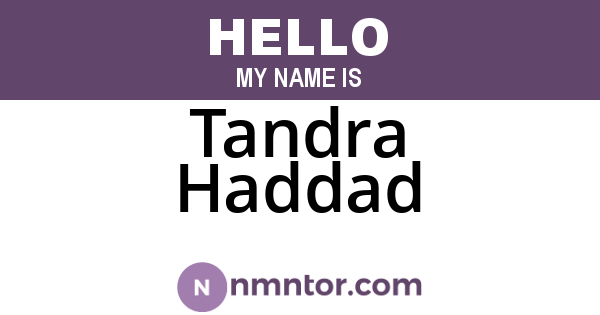 Tandra Haddad