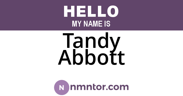 Tandy Abbott