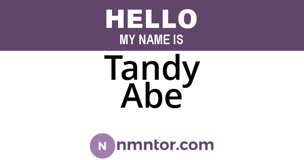 Tandy Abe